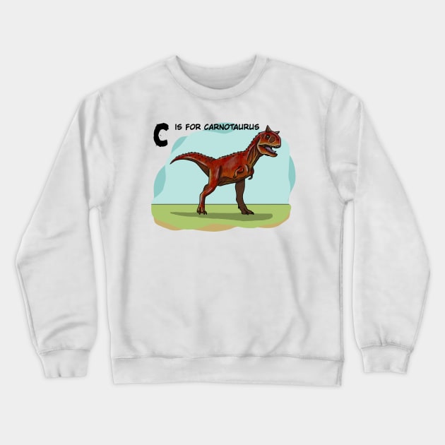 Carnotaurus dinosaur Crewneck Sweatshirt by Artbychb